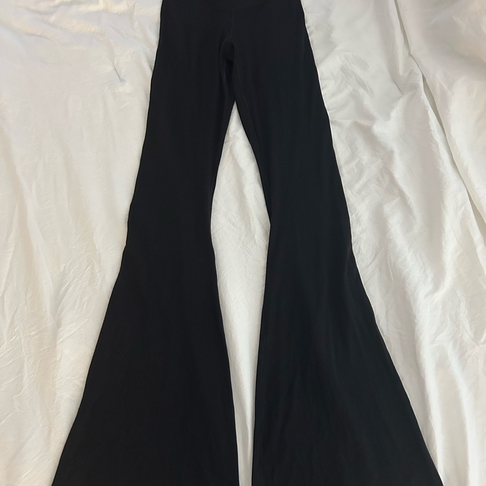 Aerie Black Hi-Rise Flare Pants